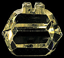 Diamond Pendant of Amulet Case (Ta'widh) Form, Facet-cut diamond (material of yellowish tint), drilled